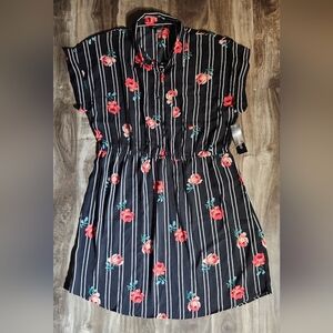 imPRESS Blue and White Sundress with Flutter Sleeves